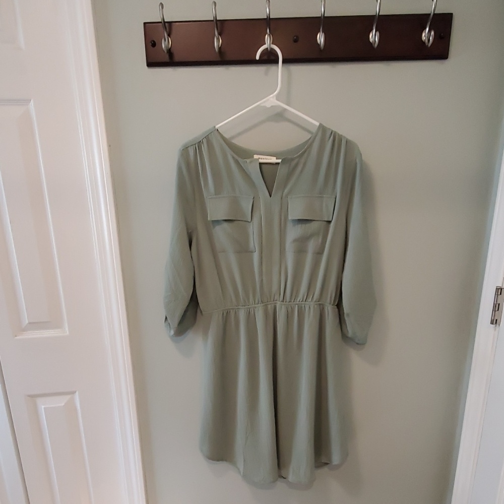Monteau shirt style dress, sage green